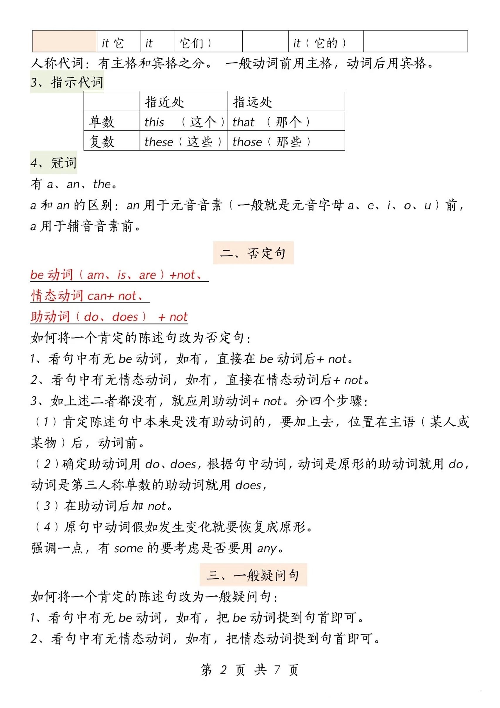 五下英语【重要语法知识汇总】