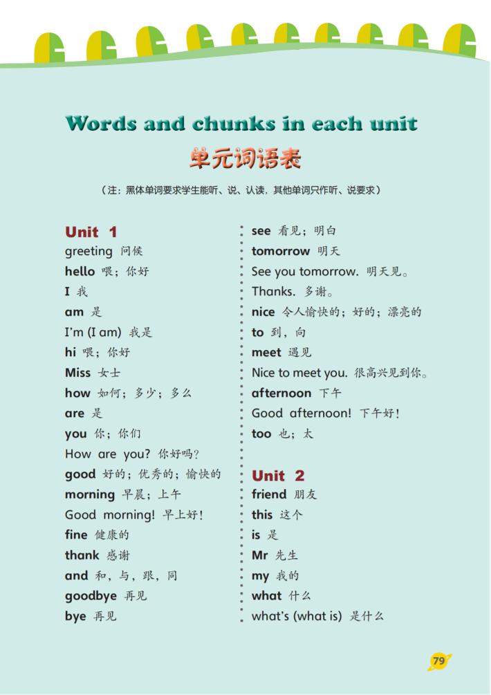 三上英语（鲁科版）单词表-玖零笔记